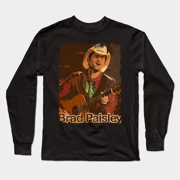 Brad Paisley Artdrawing Long Sleeve T-Shirt by freshtext Apparel10